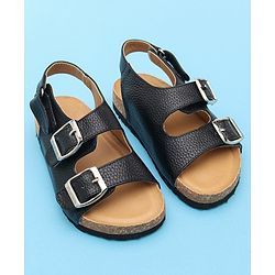 Pine Kids Open Toe Sandals - Black