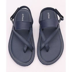 Pine Kids Party Wear Sandals - Navy Blue