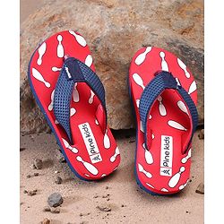 Pine Kids Casual Flip Flops - Red