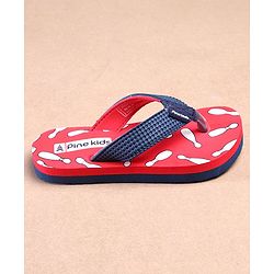 Pine Kids Casual Flip Flops - Red