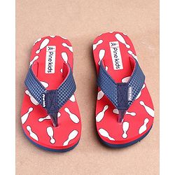 Pine Kids Casual Flip Flops - Red