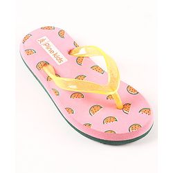 Pine Kids Casual Flip Flops Watermelon Print - Pink