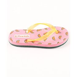 Pine Kids Casual Flip Flops Watermelon Print - Pink