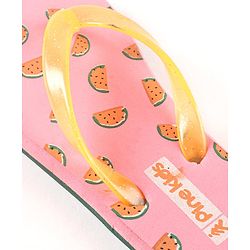 Pine Kids Casual Flip Flops Watermelon Print - Pink