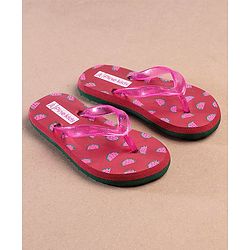 Pine Kids Casual Flip Flops Watermelon Print - Pink