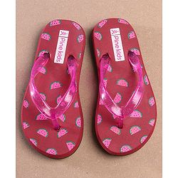 Pine Kids Casual Flip Flops Watermelon Print - Pink