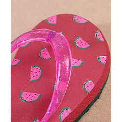 Pine Kids Casual Flip Flops Watermelon Print - Pink