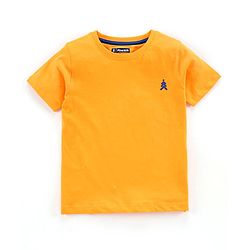 Pine Kids Half Sleeves 100% Cotton Biowashed Tee Pack of 2 - Blue Yellow