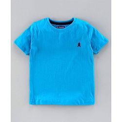 Pine Kids Half Sleeves 100% Cotton Biowashed Tee Pack of 2 - Grey Blue