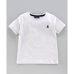 Pine Kids Half Sleeves 100% Cotton Biowashed Tee Pack of 2 - Grey Blue