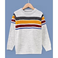 Pine Kids Full Sleeves Medium Winter Wear Sweater - Gre