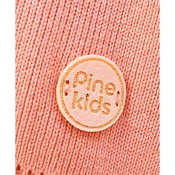 Pine Kids Full Sleeves Pullover With Frill on Neck Medium Winter - Peach