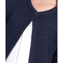 Pine Kids Full Sleeves Woollen Shrug - Navy
