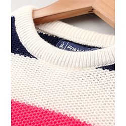 Pine Kids Full Sleeves Striped Medium Winter Wear Pullover - Multicolor