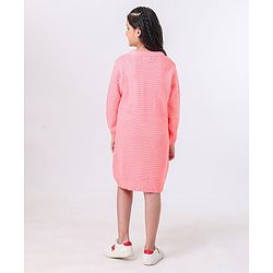 Pine Kids Full Sleeves Medium Winter Wear Woolen Pullover Sweater - Pink
