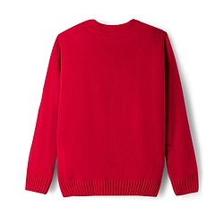 Pine Kids Knit Full Sleeves Sweaters with Foot Ball Patch - Maroon