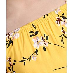 Pine Kids Half Sleeves Frock with Hair Band - Yellow