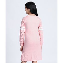 Pine Kids Full Sleeves Frock with Sequin Work - Pink