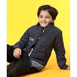 Pine Kids Full Sleeves Padded Jacket - Navy Blue