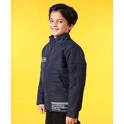 Pine Kids Full Sleeves Padded Jacket - Navy Blue