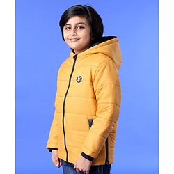 Pine Kids Full Sleeves Hooded Padded Jacket - Yellow