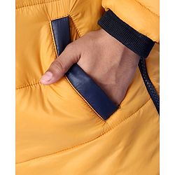 Pine Kids Full Sleeves Hooded Padded Jacket - Yellow