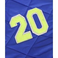 Pine Kids Medium Winter Full Sleeves Hooded Padded Jacket Numeric 20 Patch - Blue Green