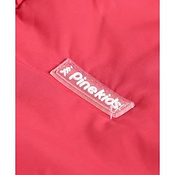 Pine Kids Full Sleeves Jackets with Detachable Hoodie - Red