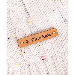 Pine Kids Full Sleeves Cable Knit Sweater - White
