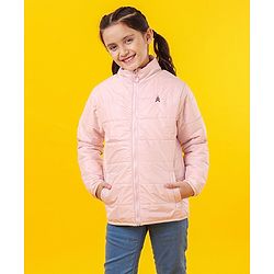 Pine Kids Full Sleeves Metallic Padded Jacket - Pink