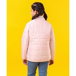 Pine Kids Full Sleeves Metallic Padded Jacket - Pink