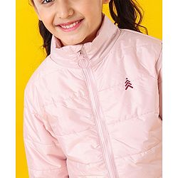 Pine Kids Full Sleeves Metallic Padded Jacket - Pink