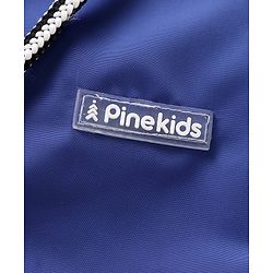 Pine Kids Full Sleeves Hooded Jacket Solid & Tape Applique - Blue