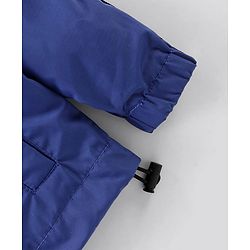 Pine Kids Full Sleeves Hooded Jacket Solid & Tape Applique - Blue