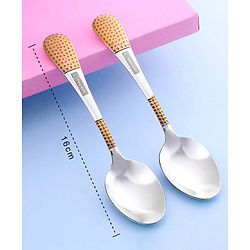 Pine Kids Stainless Steel Spoon Pack of 6 - Length 16 cm Each