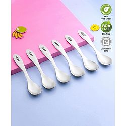 Pine Kids Stainless Steel Spoon Pack of 6 - Length 16 cm Each