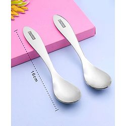 Pine Kids Stainless Steel Spoon Pack of 6 - Length 16 cm Each
