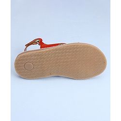 Pine Kids Cross Toe Sandals - Orange & Golden