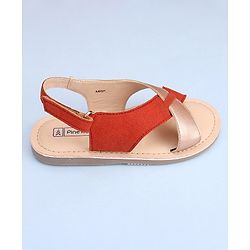 Pine Kids Cross Toe Sandals - Orange & Golden
