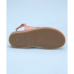Pine Kids Cross Toe Sandals - Peach & Golden