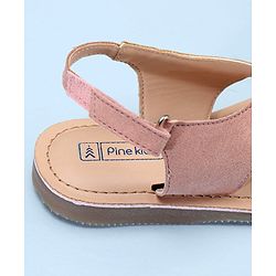 Pine Kids Cross Toe Sandals - Peach & Golden