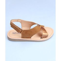 Pine Kids Cross Toe Sandals - Peach & Golden