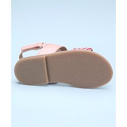 Pine Kids Open Toe Sandals With Rondelle Beads Patch - Pink