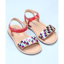 Pine Kids Sandals Sequin Detailing - Fuchsia