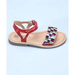 Pine Kids Sandals Sequin Detailing - Fuchsia