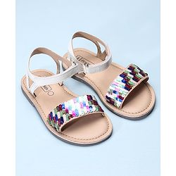 Pine Kids Sandals Sequin Detailing - White