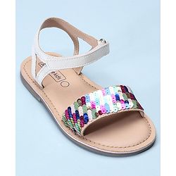 Pine Kids Sandals Sequin Detailing - White