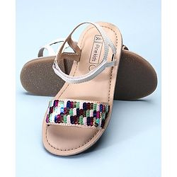 Pine Kids Sandals Sequin Detailing - White