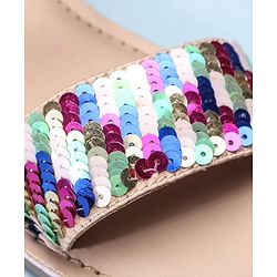 Pine Kids Sandals Sequin Detailing - White