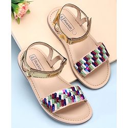Pine Kids Sandals Sequin Detailing - White